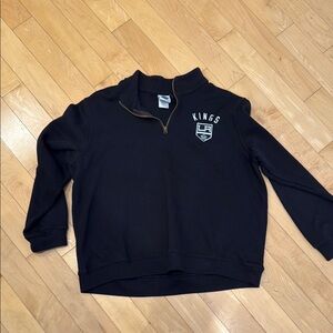 Black LA Kings Quarter-Zip Sweatshirt size XL